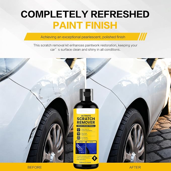 Nano Scratch Remover, Quick Restore Shine for Car 2pcs | Plastic Polish Scratch Remover, Deep Car Scratch Remove, Quick Repair Scratches,Swirl & Water Spots Remover