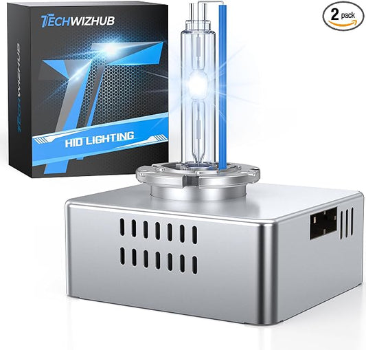 D5S HID Bulbs, 35W Super Brighter HID Headlight Bulb 8000K White Blue Replacement Xenon D5S High Low Beam Bulb w/Integrated Ballast - Pack of 1