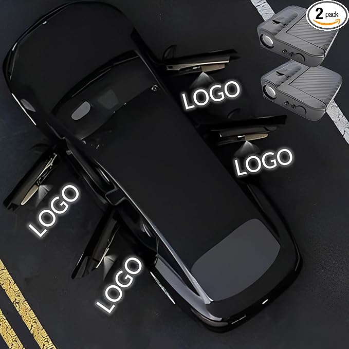 2Pcs Custom Car Door Lights Logo Projector Personalized Logo LED Car Door Step Courtesy Welcome Lights
