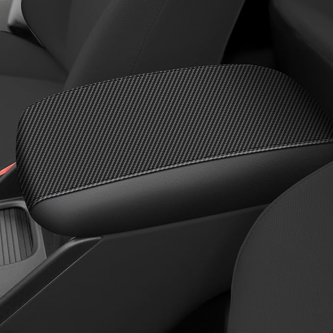 AOMSAZTO Carbon Fiber Armrest Covers for 2012 2013 2014 2015 Honda Civic Black