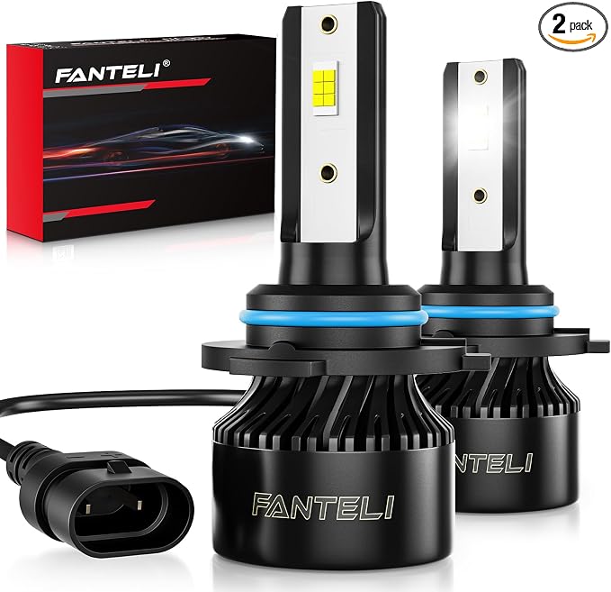 𝟫𝟢𝟢𝟨/𝖧𝖡𝟦 Bulbs Low Beam 6500K Cool White 40000LM 900% Brightness, 1:1 Size Plug and Play with Cooling Fan IP68 Waterproof Off-Road Lights, Pack of 2