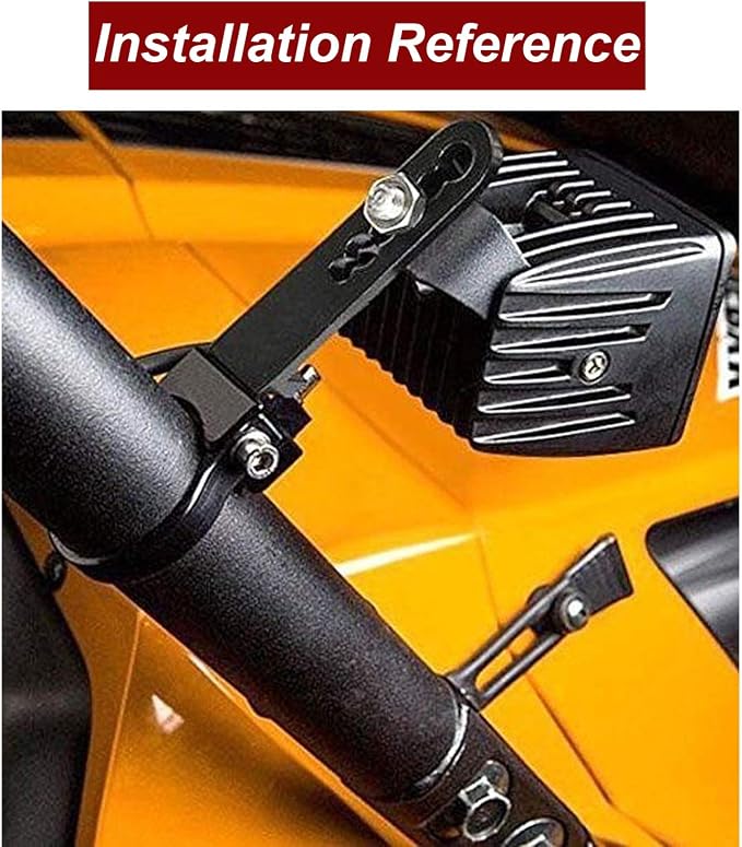 DaSen Adjustable 1.75" LED Light Roll Bar Tube Clamp Mount Brackets Compatible with Polaris RZR Maverick X3 Talon ATV UTV Truck