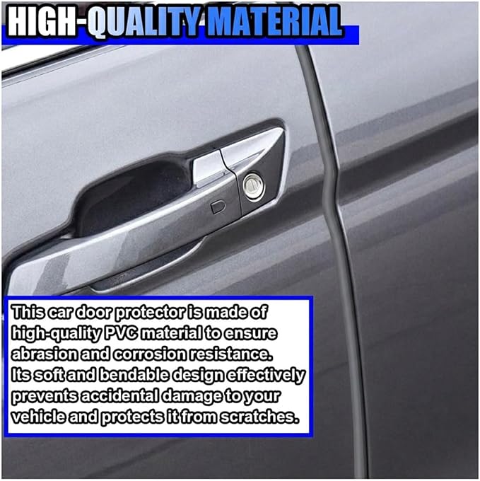 32Ft (10M) Car Door Edge Protector, Auto Trim Door Edge Guard, Grey | Anti-Collision Car Door Entry Guard Protective Strip, No Glue