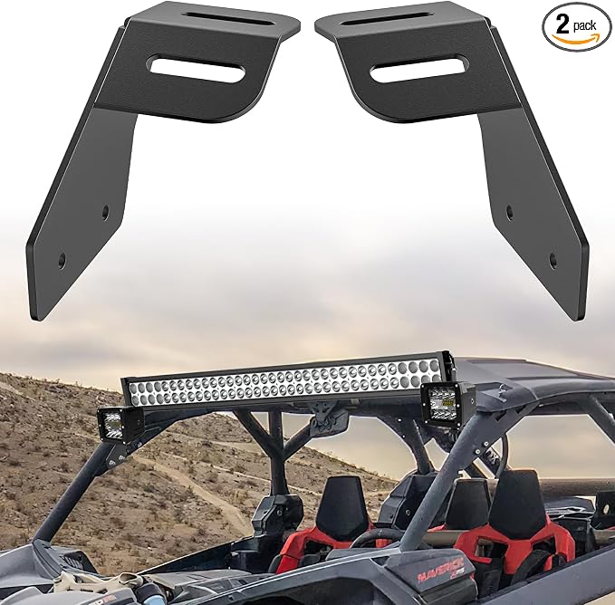 Nilight Light Bar Mounting Brackets for 42-45 Inch LED Bars UTV Roof Upper Windshield Compatible with Can-am Maverick X3 MAX All Models 2017 2018 2019 2020 2021 2022 2023 2024
