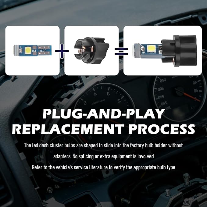 20PCS Car LED Dash Lights,12V Instrument Cluster Bulbs for a Interior Lighting Upgrade,Easy Install Dash Lights for Cars Interior Kit with Twist Lock Socket for Most Car & Truck Dashboards