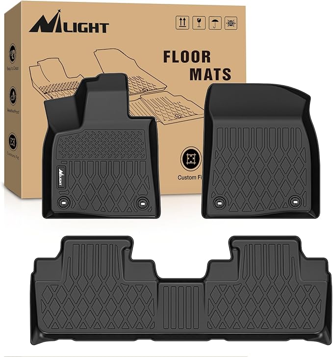 Nilight TPE Floor Mats for Lexus RX RX350 RX450h 2016-2022 / Lexus RXL RX350L RX450hL 2018-2022, All Weather Custom Fit Heavy Duty Floor Liners