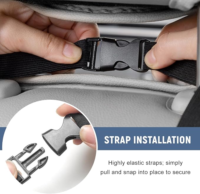 Car Back Seat Organizer, Waterproof Multipurpose Auto Seat Back Hanging Organizer with Mesh Pockets, Large Capacity Foldable Headrest Storage Bag for Most Vehicles