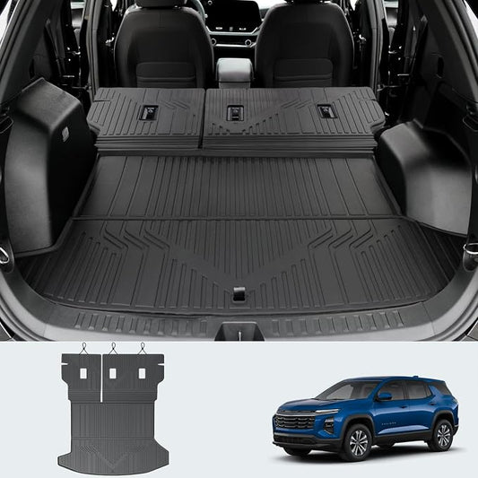 Cargo Liners & Backrest Mat for 2025 2026 Chevy Equinox Fuel (Only for Gas) & 2025 2026 GMC Terrain, All Weather TPE Trunk Mat Back Seat Cover for Chevrolet Equinox Accessories