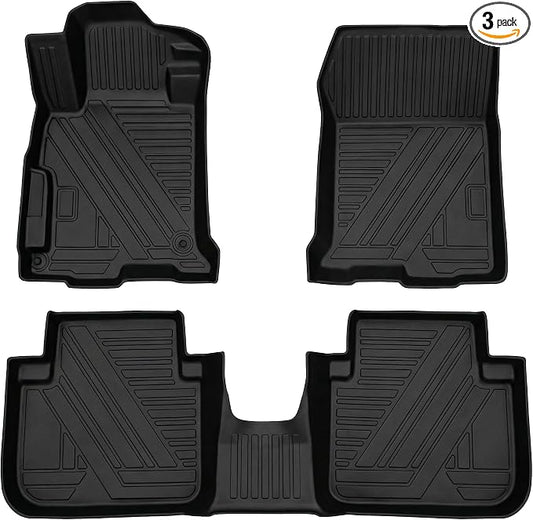 Accord Floor Mats Compatible with 2013-2017 Honda Accord，All Weather Protection Waterproof Durable Anti-Slip Odorless Custom-fit TPE Floor Liner 1st and 2ed Rows Set