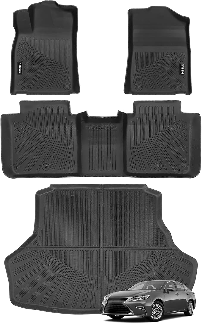 Naibeve Floor Mats for 2013-2018 Lexus ES350 | All Weather Custom Fit Floor Mats, Cargo Mat Interior Protector accessories