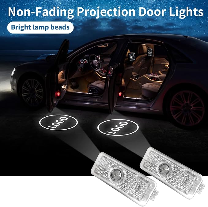 Non-Fading Door Lights Logo, Ghost Shadow Welcome Puddle Projection Light Compatible with Accessories CLA200 CLA45 E200 E400 C250 Coupe CLS45 CLS350 (CLA/CLS/C/E Coupe)