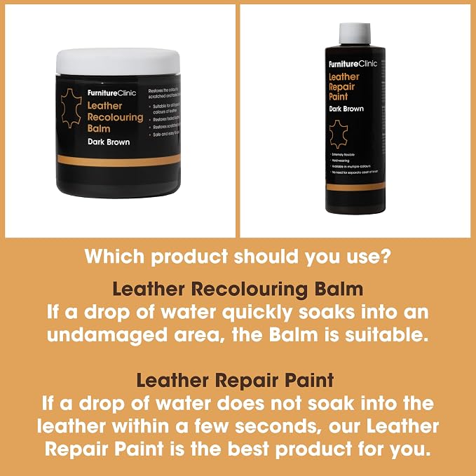 Furniture Clinic Leather Complete Restoration Kit | with Leather Recoloring Balm, Cleaner, 2-in-1 Protection Cream & Conditioner, Sponge, and Cloth | Repair Kit for Furniture (Red)