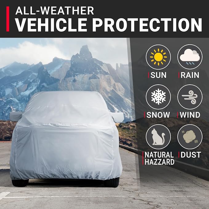 iCarCover 18-Layer Premium Truck Car Cover Waterproof All Weather, Rain Snow UV Protection Full Car Covers, Tacoma, Colorado, Ranger, Dakota, Frontier, Canyon, Cannon L, Size T81 (See Size Chart)