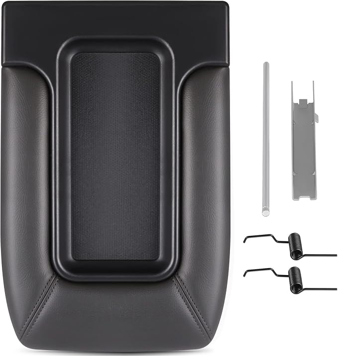 SCITOO Center Console Lid Replacement Kit for 1999-2007 For Chevy Silverado, Avalanche, Suburban, For GMC Sierra, Yukon - Center Console Cover OEM 19127364, 19127365, 19127366 Dark Grey