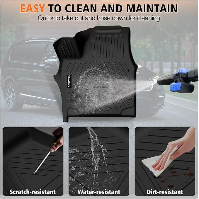 All Weather Floor Mats Cargo Liner with Backrest Mat for Chrysler Pacifica 2017-2025 Gas 7 Seater Touring (Non Hybrid & Non Pinnacle)/2020-2025 Chrysler Voyager for Pacifica Accessories