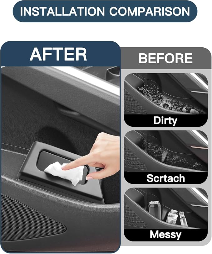 Ruiya Corolla Cross Door Trash Can for Toyota Corolla Cross Accessories Portable Mini with Lid Trash Garbage Bin Compatible with 2022 2023 2024 2025 2026 Toyota Corolla Cross