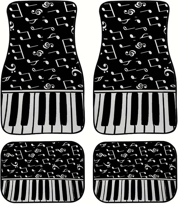 Car Floor Mats Non-Slip Automotive Floor Mats All-Weather Front Rear Car Floor Foot Mat Sets of 4 Pieces Foot Mats Rugs Carpet for Car Trucks SUV Sedans (NO.18)