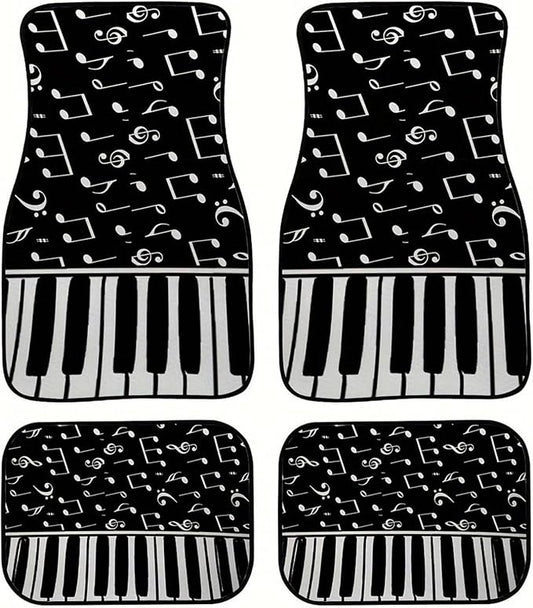Car Floor Mats Non-Slip Automotive Floor Mats All-Weather Front Rear Car Floor Foot Mat Sets of 4 Pieces Foot Mats Rugs Carpet for Car Trucks SUV Sedans (NO.18)