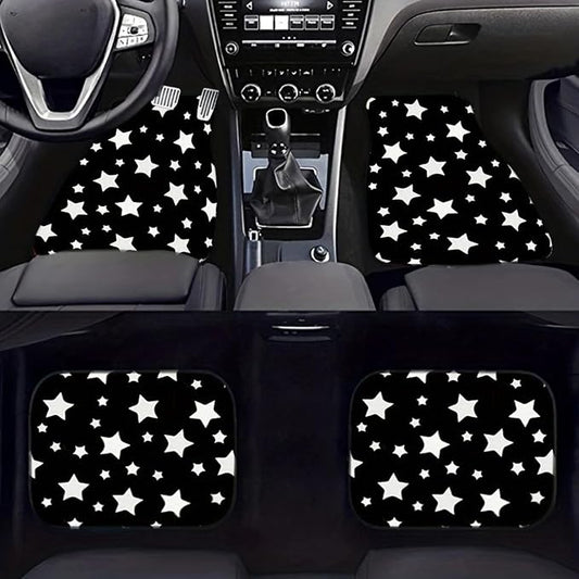 Car Floor Mats Non-Slip Automotive Floor Mats All-Weather Front Rear Car Floor Foot Mat Sets of 4 Pieces Foot Mats Rugs Carpet for Car Trucks SUV Sedans (NO.46)