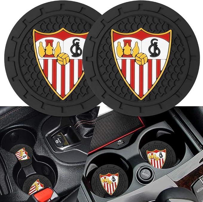 Cup Holder Insert Coaster for Sevilla UEFA UCL Fans,Anti Slip Car Cup Coaster Interior Accessories
