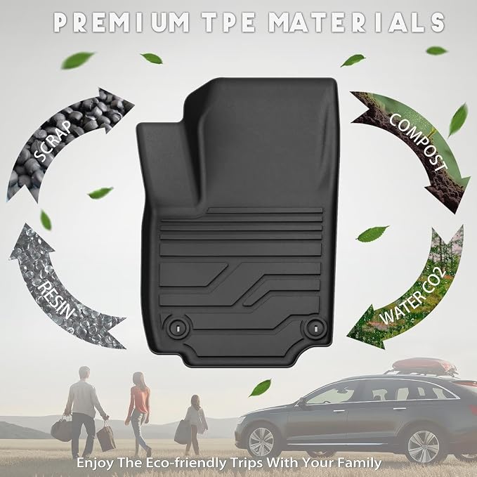 KARPAL Floor Mats for 2025 2026 2027 Chevy Equinox (Only Gas) & GMC Terrain, All-Weather TPE Custom Fit Floor Liners Chevrolet Car Accessories