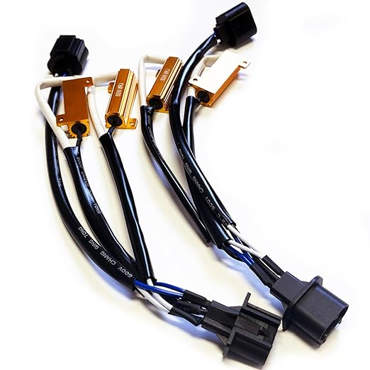 O-NEX H13 9008 LED Load Resistor Kit 50W 8ohm Headlight Bulb Relay Harness Adapter Anti Flicker Error Decoder Warning Canceller