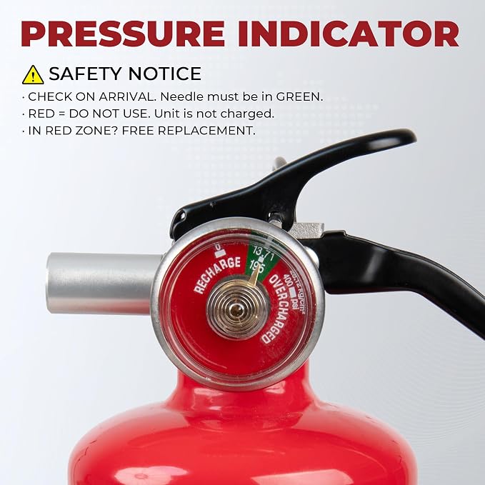 Safewayfire Pro 2.5 lb Fire Extinguisher for Home, 1A:10B:C, Water-Based | Fire Extinguisher for Kitchen, BBQ & RV, Low Mess, Easy Cleanup, Fights Grease, Liquid, Gas & Electrical Fires, 1-Pack