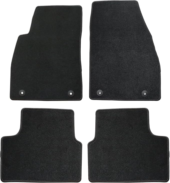 GXARTS Custom Fit Velour Carpet Floor Mats Fit for Chevrolet Malibu 2016-2024 (Not for Malibu Limited)，4-Piece Front+Rear Full Set Accessories，All-Weather Waterproof Anti-Skid Retaining Buckle