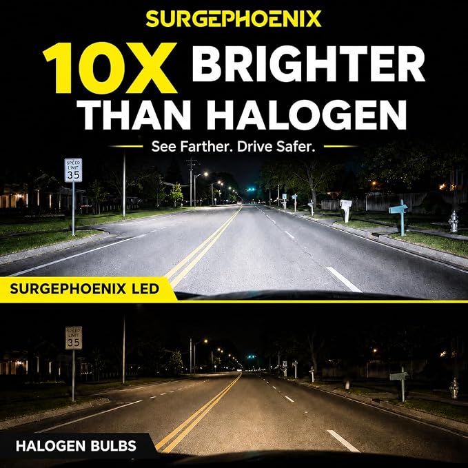 9005 9006 Fog Light Bulbs Combo, Super Bright 100,000LM 1000% Brighter, 2026 Updated Light Bulbs, True 1:1 Mini Halogen Size, HB3 HB4 Off Road Light or Fog Light Bulbs, Pack of 4 | 6500K Cool White LED Fog Light Bulbs, 1000% Brighter, for Off-Road Use,...