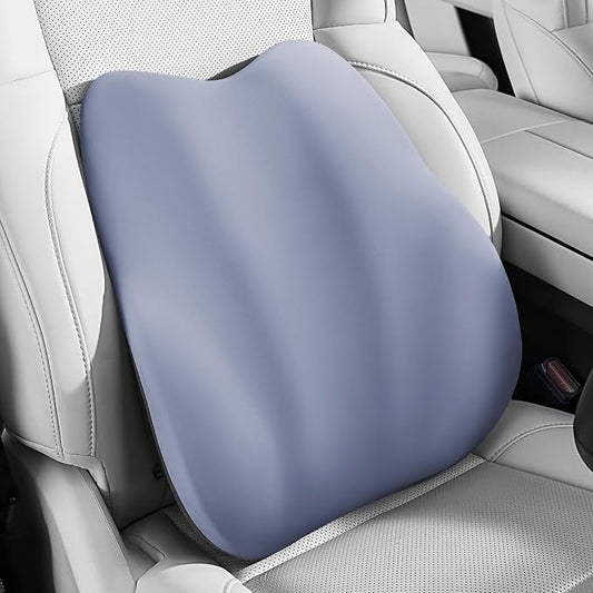 BEBAS Lumbar Support Pillow for Car, Memory Foam Back Cushion for Driving, Ergonomic Lumbar Pillow for Pain Relief, Comfort Lower Back Support for Office Chairs, Car Seat, Wheelchair -Blue