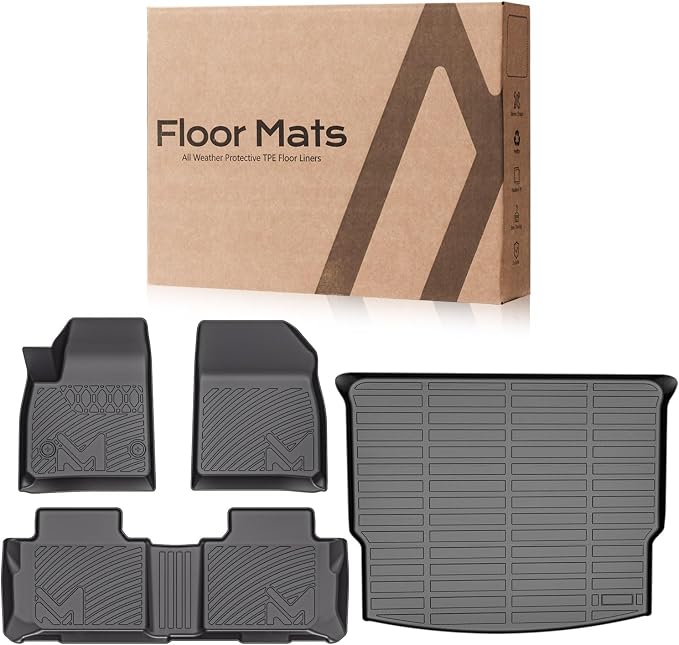 TPE Automotive Floor Mats & Cargo Liner Custom for 2019-2026 Chevrolet(Chevy) Blazer, All Weather Cover Protection Waterproof Black Floor Liner Front & Rear Row Full Set Car Mats, 4PCS