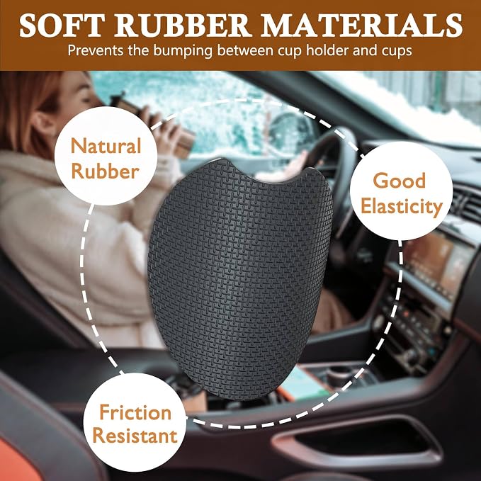 Mermaid Car Cup Holder Coasters Set of 2 – Fun Mermaid Car Accessories 2.75" Universal Size Anti Slip Rubber Mat Recessed Auto Insert Coasters Decor Mermaids Gifts for Women Men Dad Grandpa
