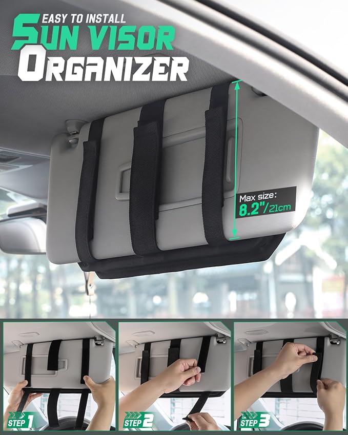 LIVANS Tactical Car Sun Visor Organizer, Fit Cars Trucks SUV Jeeps Patrols | Livans Tactical Car Sun Visor Organizer, Fit Cars Trucks Suv Jeeps Patrols