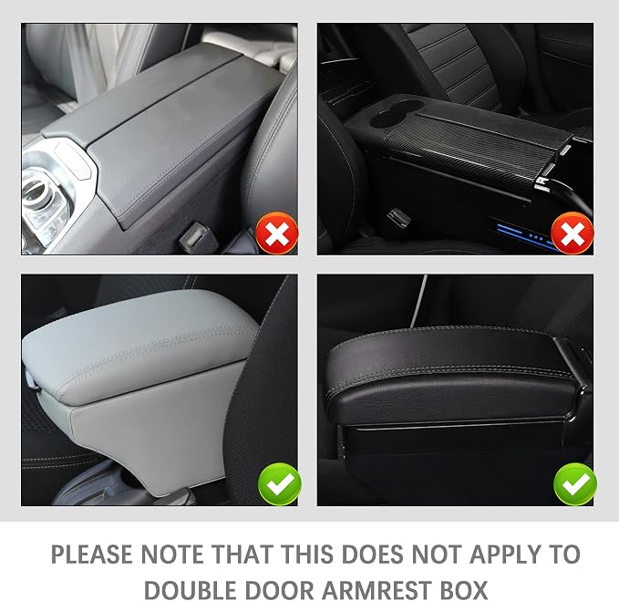 IHOTDER Patchwork Leather Center Console Covers for Cars,Upgraded Arm Rest Cover for Car with Side Storage Pocket for Car Seat Organizer,Middle Console Cover Stylish Car Decoration (Pink)