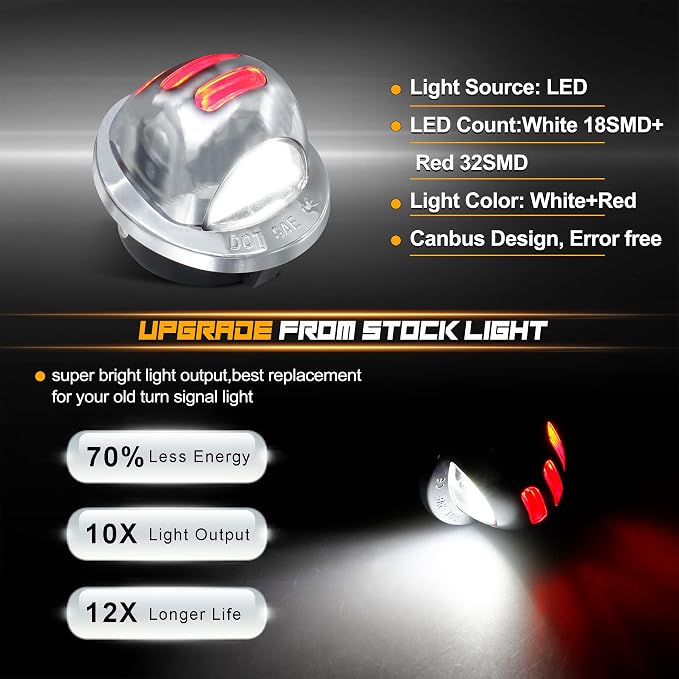 Chrome LED License Plate Lights Red Neon Tube Tag Light Compatible with Ford F150 F250 F350 F450 F550 Super Duty Lincoln Mark LT
