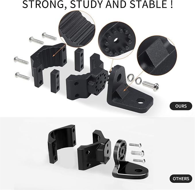 ZIDIYORUO UTV Whip Light Mount for 1.75"-2" Roll Cage Bars, 2-Pack 3 Colors | CNC-Machined Aluminum Alloy · 360° Rotation · Flag & Light Bar Compatible · Works with Polaris RZR, Can-Am, Jeep