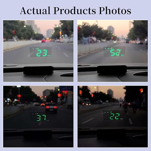 AZIJYV Heads Up Display for Cars,Windshield Speedometer Projector M1Green ,Digital GPS Speedometer with Speed,Driving Direction,Overspeed Alarm Fatigued Driving,GPS Mode for All Vehicles