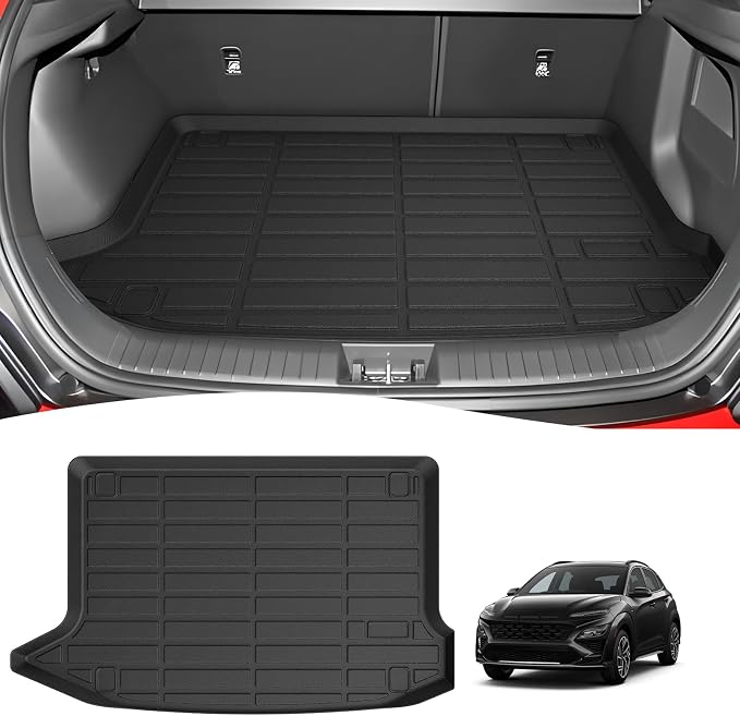 Cartist Cargo Liner Fits for Hyundai Kona 2018-2023/Kona N 2022-2023/Kona Electric 2019-2023, All Weather Rear Cargo Trunk Mat for Kona Accessories