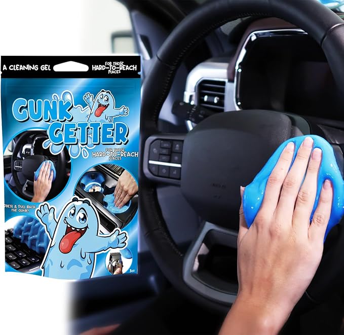 PeerBasics, Cleaning Gel for Those Hard to Reach Places, Automotive Cup Holder Electronic Keyboard Office, Slime Gel Cleaner Dust Crumb Removal (Resealable Pouch, Blue, 3oz)