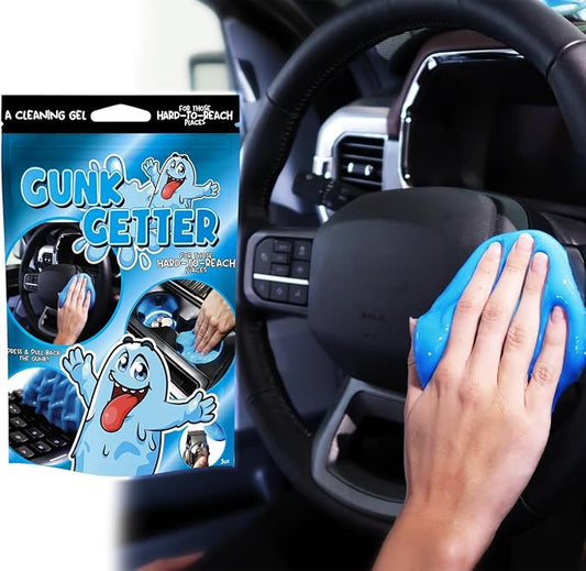 PeerBasics, Cleaning Gel for Those Hard to Reach Places, Automotive Cup Holder Electronic Keyboard Office, Slime Gel Cleaner Dust Crumb Removal (Resealable Pouch, Blue, 3oz)
