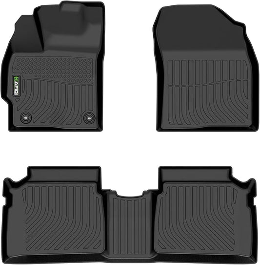 HAFIDI® Floor Mats for Toyota Prius 2012-2015 (Not Fit Plug-in, Hybrid,V or C Models), All Weather Protection TPE Anti-Slip Automotive Prius Floor Liners, Fits 1st & 2nd Row Accessories, Black