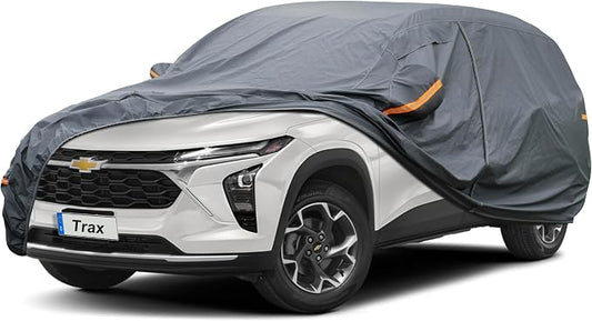 GUNHYI Premium Car Cover Custom Fit Chevrolet Chevy Trax (2013-2026), 16 Layers Heavy Duty Car Cover Waterproof All Weather with Zipper Door for Sun Rain Snow Dust Uv Protection