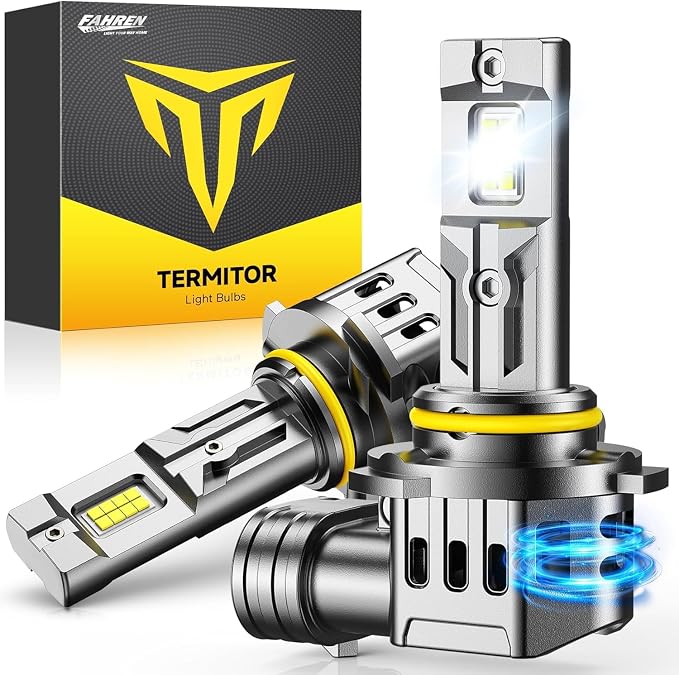 Termitor 9006 HB4 Fog Bulbs, 𝟏𝟎𝟎,𝟎𝟎𝟎𝐋𝐌 Ultra Bright 15X Brighter Lights, 2026 Pro Core 16 Chips, 90000Hrs Long driving Lifespan, CANBUS Ready Plug & Play, Pack of 2