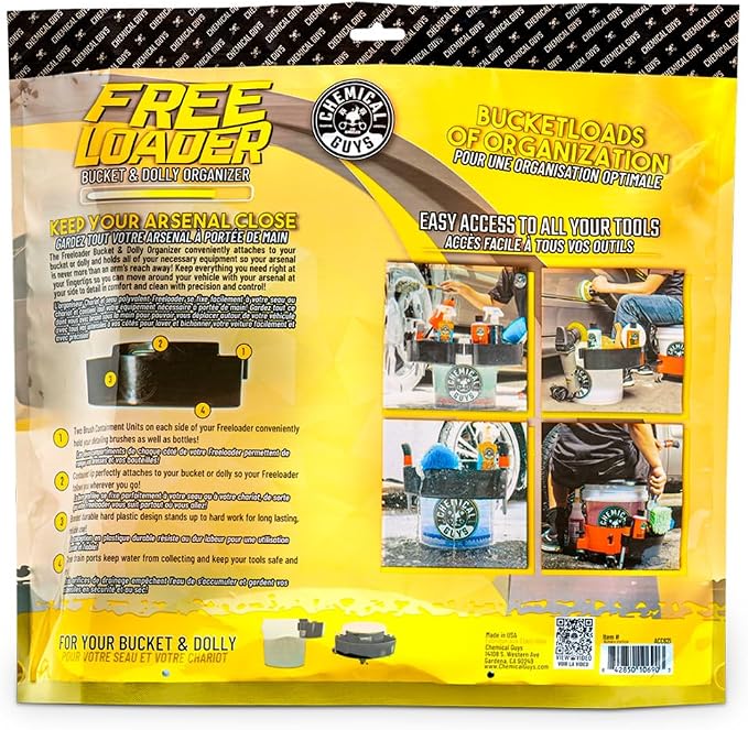 Chemical Guys, Freeloader Bucket Dolly & Detailing Supply Organizer, Black