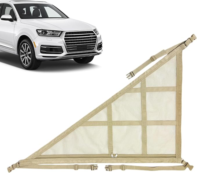 Overhead Mesh Organizer – Car Ceiling Cargo Net, Triangle Roof Storage Pocket | Travel Car Interior Mesh Luggage Net, Double-Layer Ceiling Storage Solution for Camping, Road Trips, Vacations