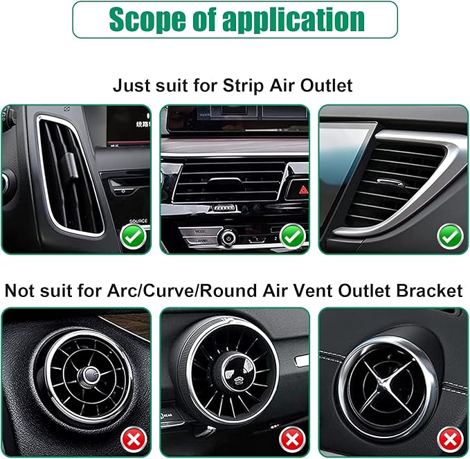 20 Pieces Universal Car Air Conditioner Vent Trim Decoration Strip Accessories, Waterproof Flexible Shiny Auto Car Interior Accessories for All Air Vent Outlet