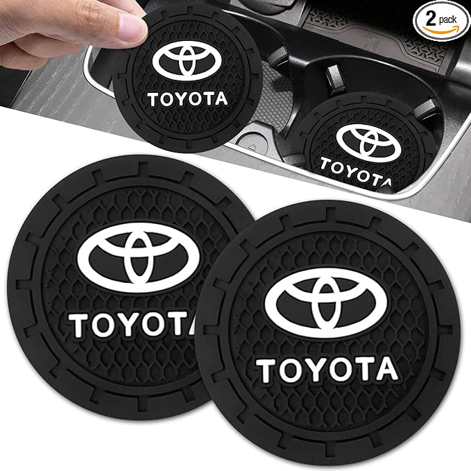Car Cup Holder Coaster for Toyota RAV4 Highlander Cupholder Coaster Interior Accessories 2.75in 2Pieces Black