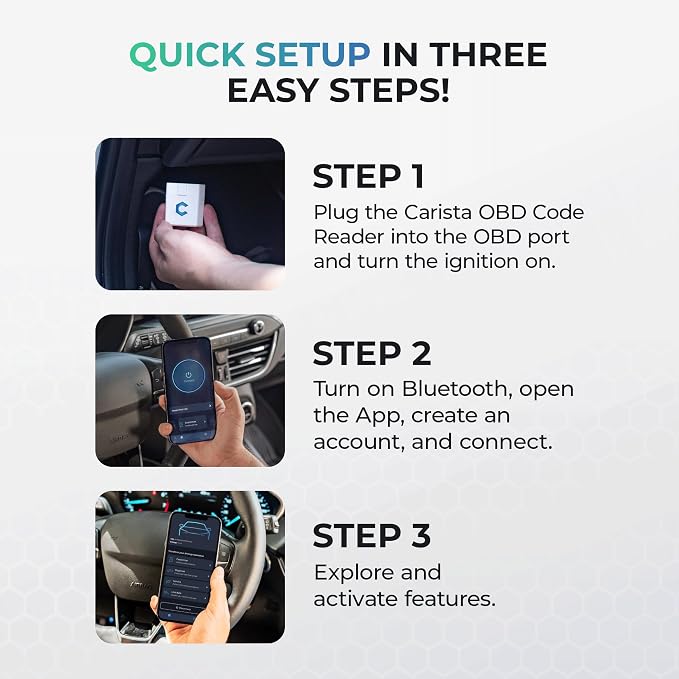 Carista OBD - Bluetooth OBD2 Scanner - Car Scanner Diagnostic Tool and Code Reader with Access to Diagnostics, Customizations, Service Tools, and Live Data - Subscription Required
