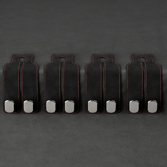 4Pcs Purse Hook Holder for Car Seat, Headrest Hooks for Car Hanging Accessories, Bag Hooks Hanger for Car (Black)