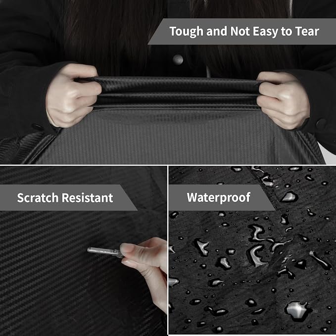 6 Layers Car Cover Waterproof All Weather Car Cover Waterproof All Weather, Outdoor Full Exterior Cover Rain Sun UV Snowproof Protection with Zipper Cotton for Sedan (196-210 inch)